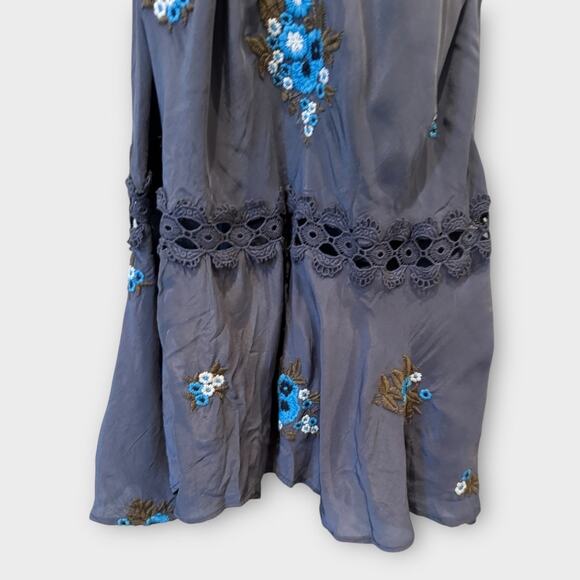 Free People Bali Santa Cruz Ruffle Midi Dress Size Large - Picture 9 of 13